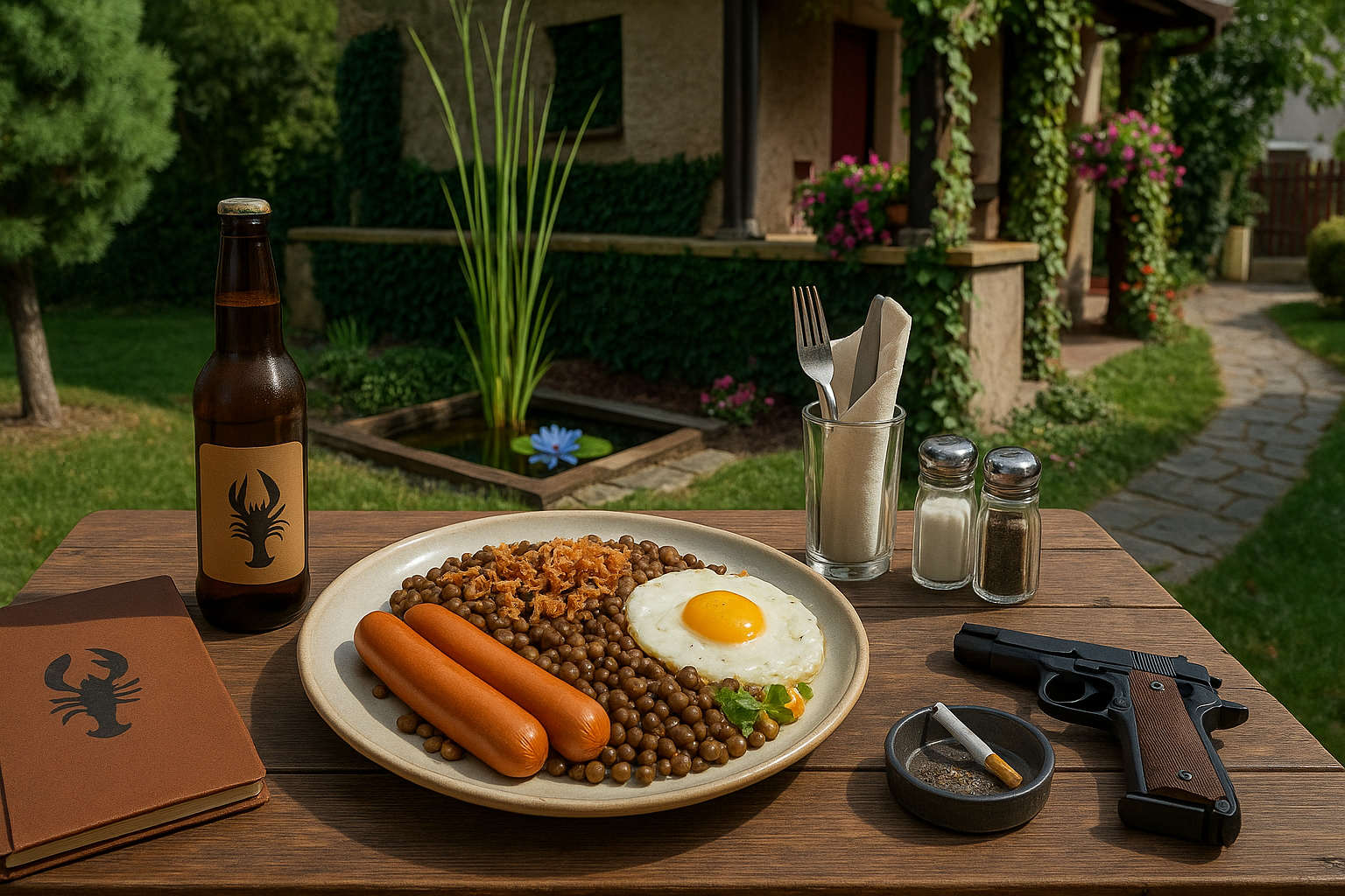 Vege párky s čočkou a vejcem